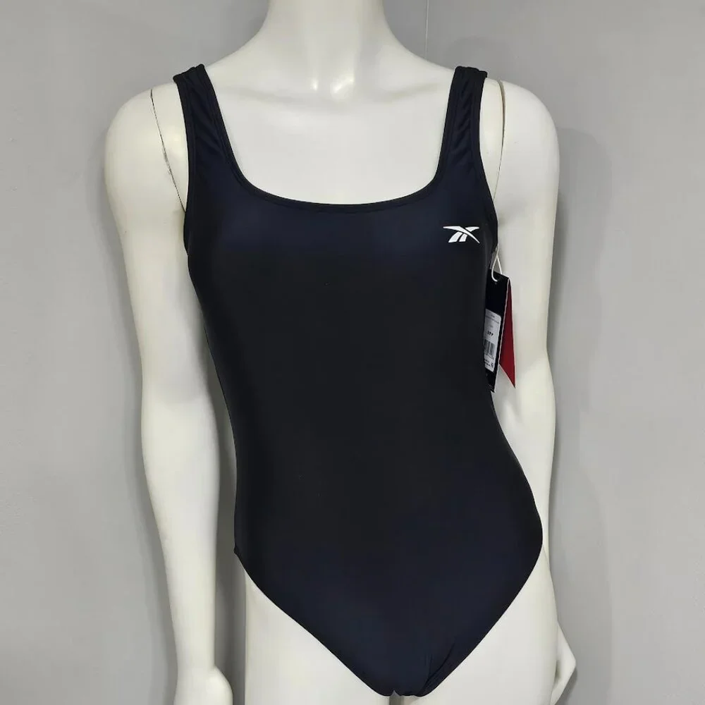 Reebok Scoop-Neck Athletic One-Piece Swimsuit